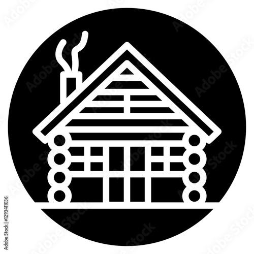 Rustic Cabin Vector Icon