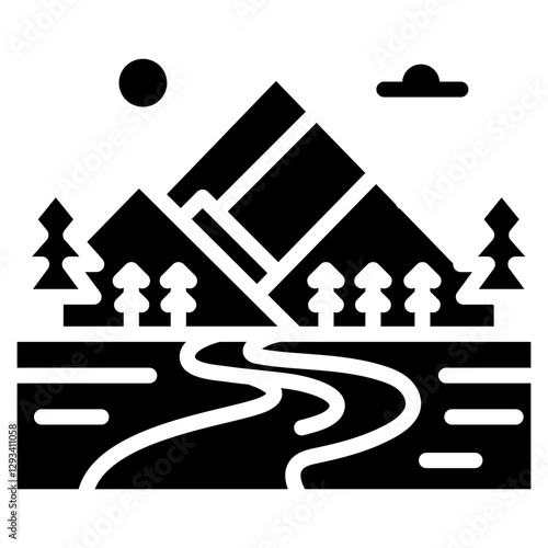 Scenic Overlook Vector Icon