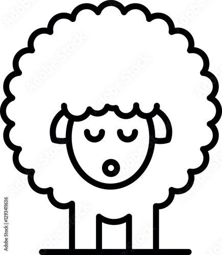 sheep icon or logo isolated sign symbol vector illustration - high quality black style vector icons