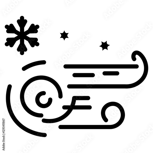 Snowstorm Vector Icon