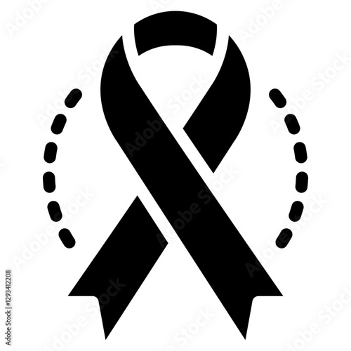 Black Ribbon Vector Icon