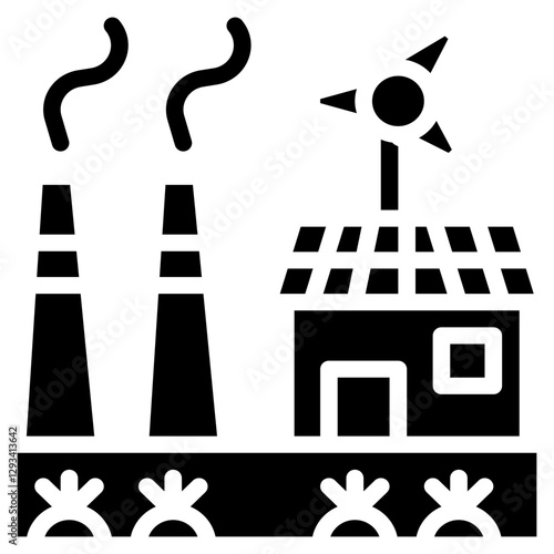 Bio Energy Farm Vector Icon