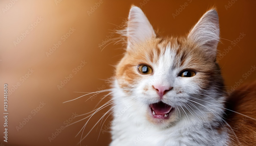 Enchanting Closeup Portrait of a Playful White and Red Cat Winking Shamelessly, Showcasing Joy and Charisma in Vibrant Colors. Enchanting Closeup Portrait of a Playful White and Red Cat Winking Shamelessly, Showcasing Joy and Charisma in Vibrant Colors.