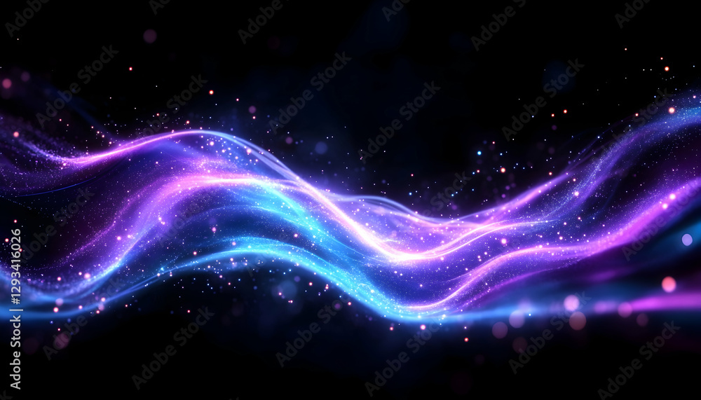 Obraz premium Abstract glowing waves background