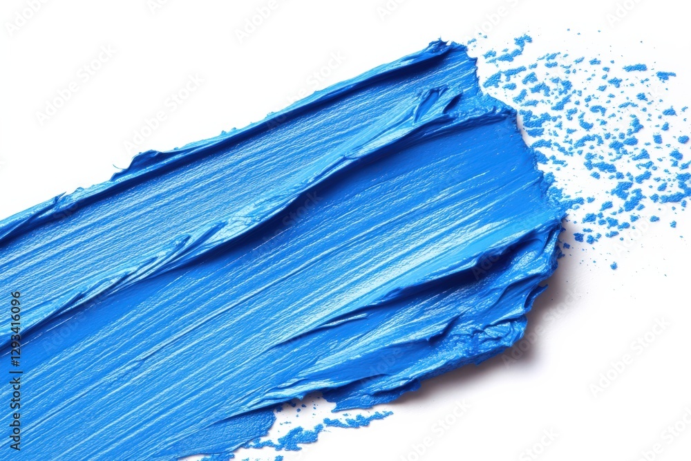 Vibrant Blue Paint Stroke on a White Canvas Background, Capturing the Essence of Creativity and Artistic Expression Through Textured Brushwork Vibrant Blue Paint Stroke on a White Canvas Background, Capturing the Essence of Creativity and Artistic Expression Through Textured Brushwork