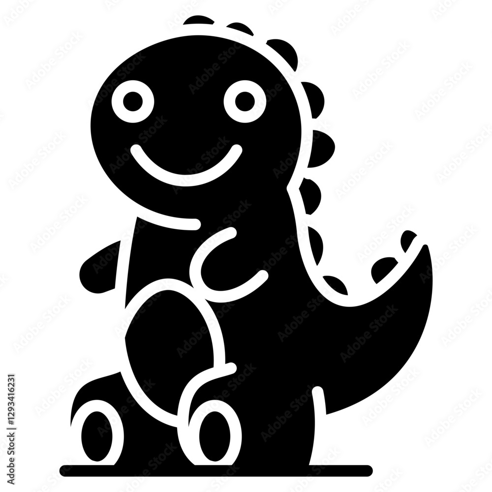 Obraz premium Dinosaur Toy Vector Icon