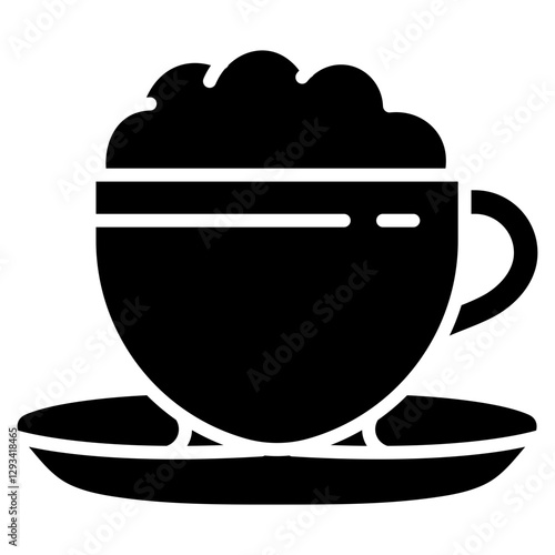 Oat Milk Coffee Vector Icon