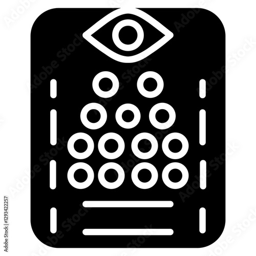 Eye Test Chart Vector Icon