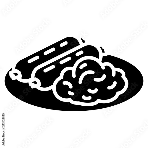 Bangers and Mash Vector Icon