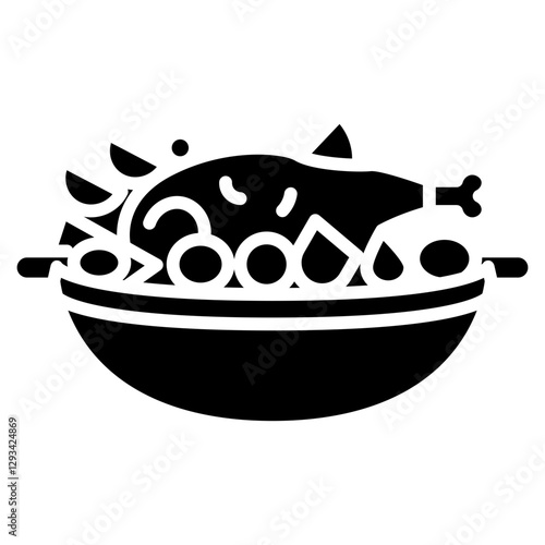 Lamb Tagine Vector Icon