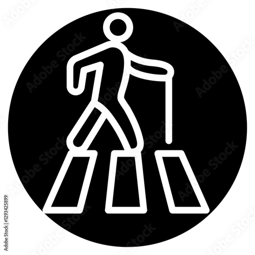 Pedestrian Zone Vector Icon