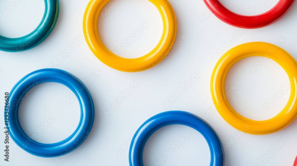 Colorful Rings Pattern: Mockup Design Template Colorful Rings Pattern: Mockup Design Template