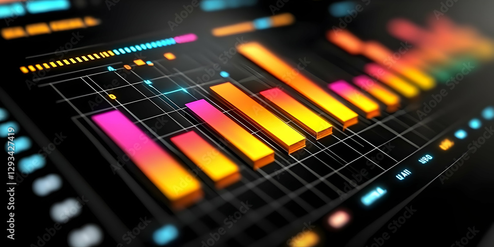 Vibrant 3D Bar Graph Abstract Background Vibrant 3D Bar Graph Abstract Background