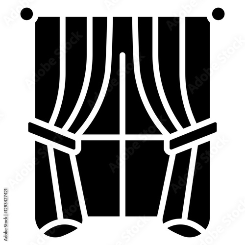 Curtain Shop Vector Icon