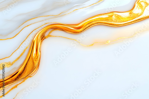 Abstract marble texture with gold flowing lines.  Possible use Background, graphic design, wallpaper photo