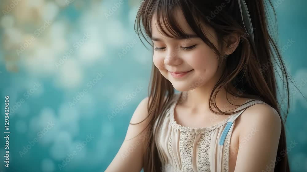 Young Child Enjoys a Refreshing Glass of Milk in a Sunny Garden During a Warm Afternoon