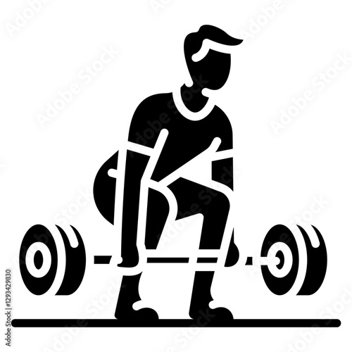 Deadlift Vector Icon