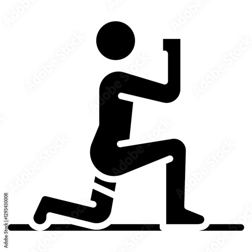 Pistol Squat Vector Icon