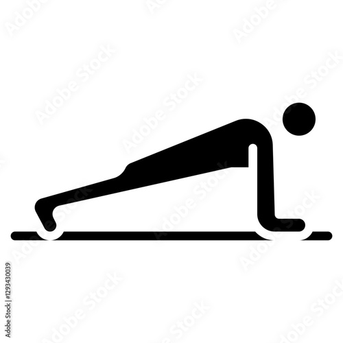 Plank Pose Vector Icon