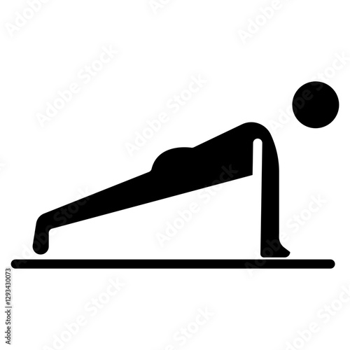 Push Up Pose Vector Icon