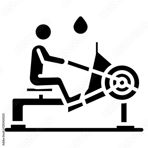 Rowing Machine Vector Icon