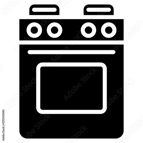 Cleaning Stove Vector Icon