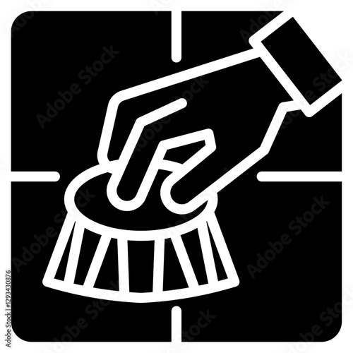 Scrubbing Tiles Vector Icon