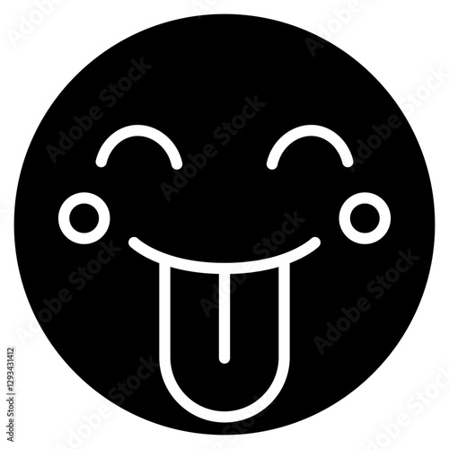 Face with Tongue Vector Icon