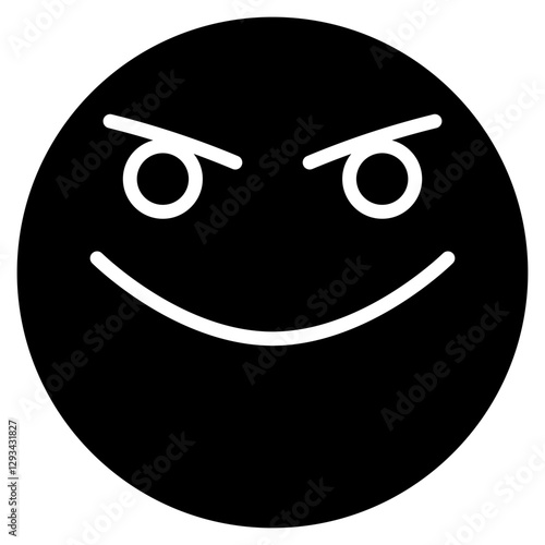 Smirking Face Vector Icon