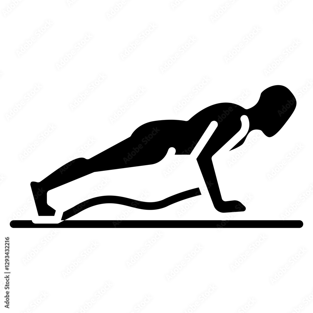 Bodyweight Exercise Vector Icon Bodyweight Exercise Vector Icon