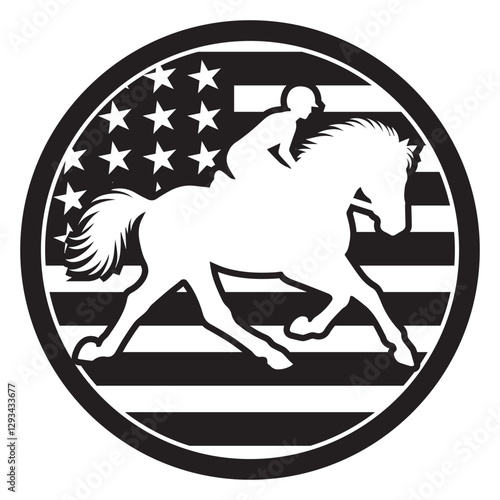 Horse Racing Tee shirt design vector, horse rider illustration, Equestrian clipart design sublimation
