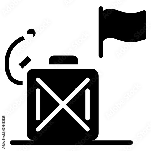 Race Fuel Canister Vector Icon