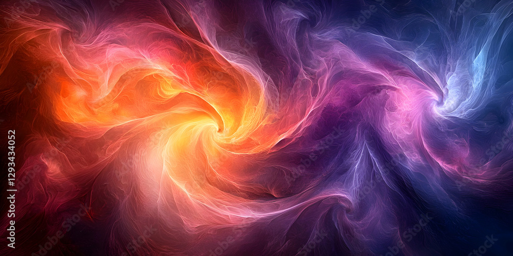 Abstract Swirling Nebula, Fiery and Cosmic Background Image Abstract Swirling Nebula, Fiery and Cosmic Background Image