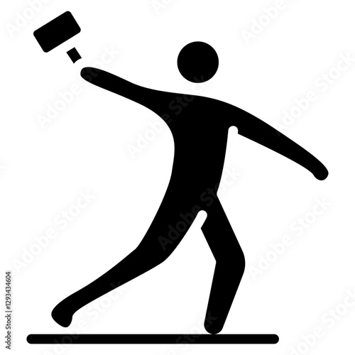 Hammer Throw Vector Icon