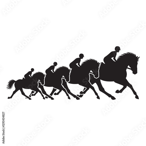 Horse Racing Tee shirt design vector, horse rider illustration, Equestrian clipart design sublimation
