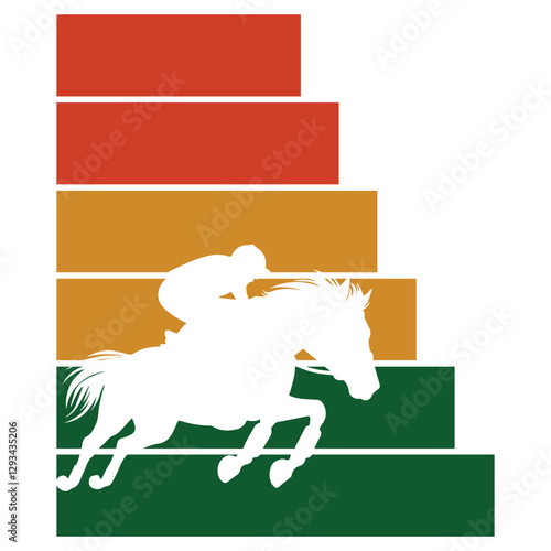 Horse Racing Tee shirt design vector, horse rider illustration, Equestrian clipart design sublimation
