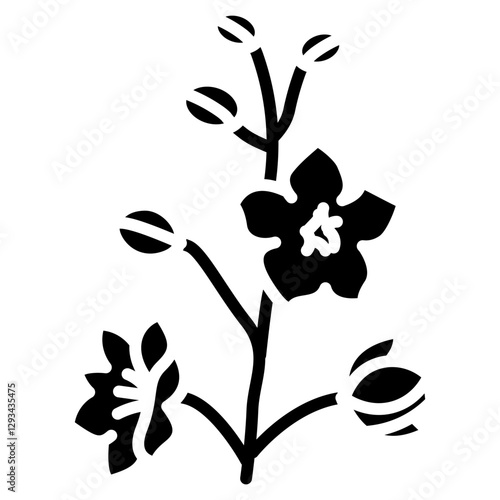 Delphinium Vector Icon