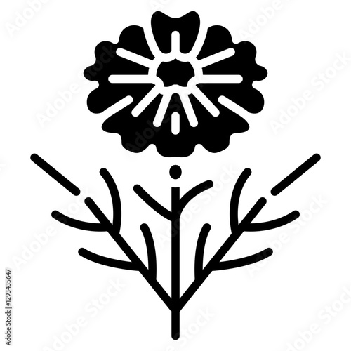 Mint Marigold Vector Icon