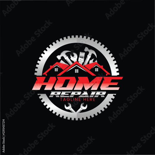 Home repair and washing logo design