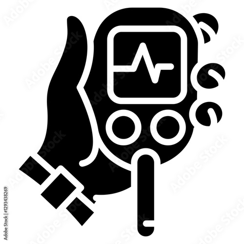 Glucose Checkup Vector Icon