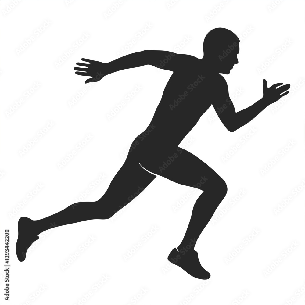 Man Running silhouette vector illustration Man Running silhouette vector illustration