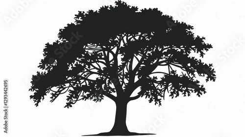 Sycamore forest tree icon - Simple Vector Illustration
