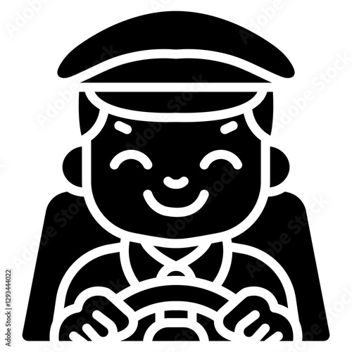 Taxi Driver Vector Icon