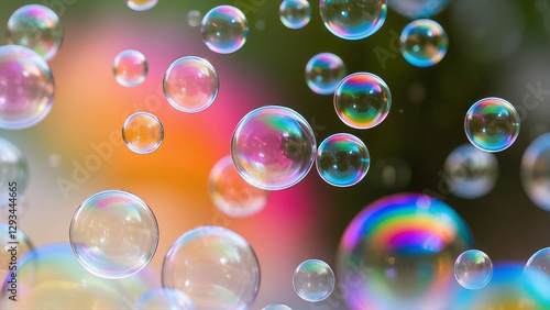 Wallpaper Mural colorful soap bubbles background Torontodigital.ca