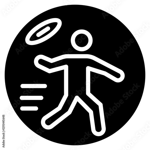 Ultimate Frisbee Vector Icon