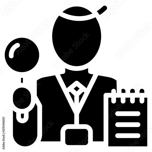 Investigative Journalist Vector Icon