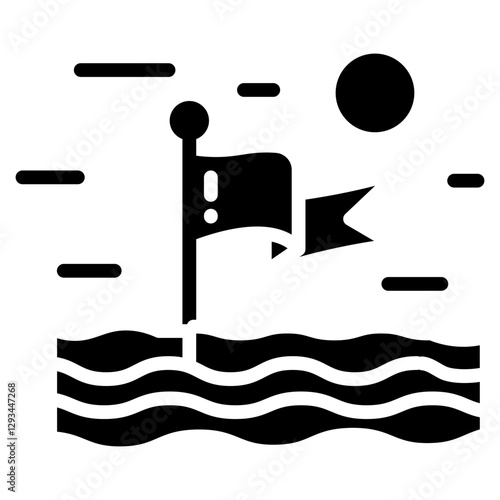 Nautical Flag Vector Icon