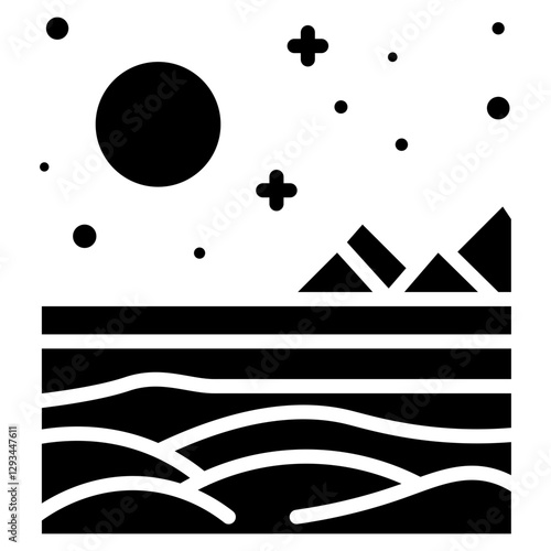 Shoreline Vector Icon