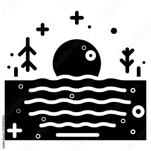 Tidal Pool Vector Icon