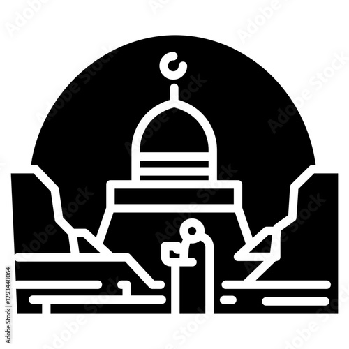 Mina Pilgrimage Vector Icon